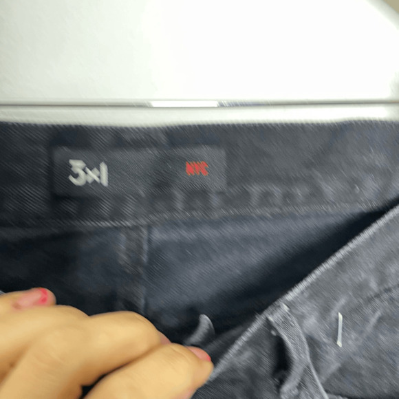 3x1 NYC Mamba Fringe Hem Straight Jeans Black High Rise revolve WOMENS 28 - Picture 6 of 10